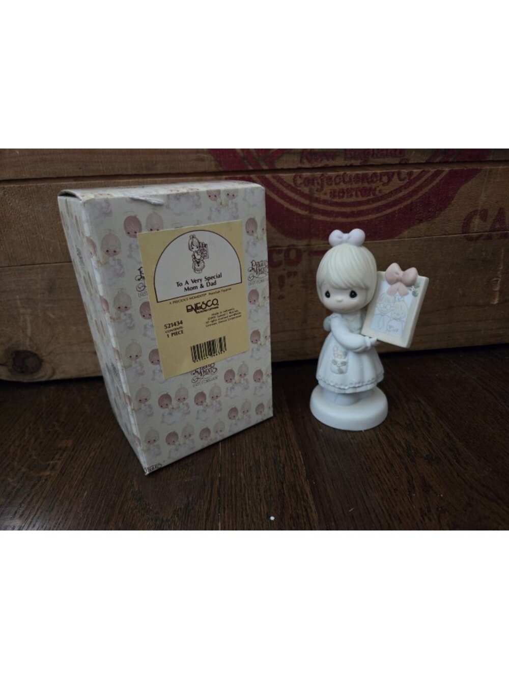 Enesco Vintage 1991 Rare Precious Moments To A Very Special Mom & Dad